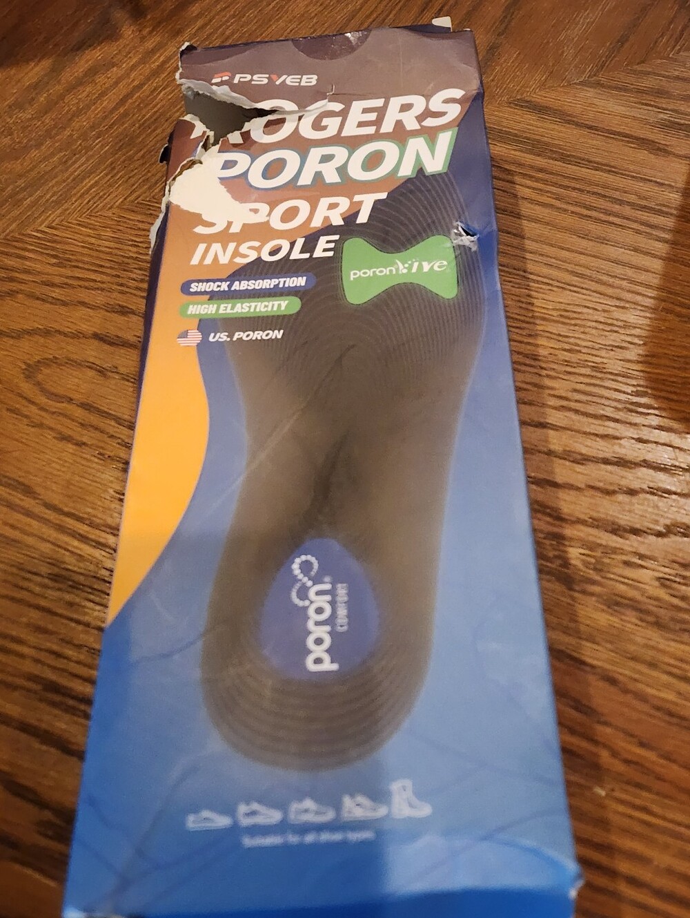 Rogers Poron Sport Insole - Black - Shock Absorption Comfort Unisex Xl